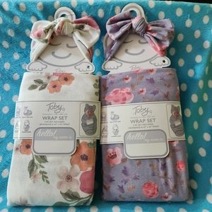 SOLD Toby Baby Girl 2 Pc Wrap Set Headband & 42” x 42” Wrap Nursing Cover NWT